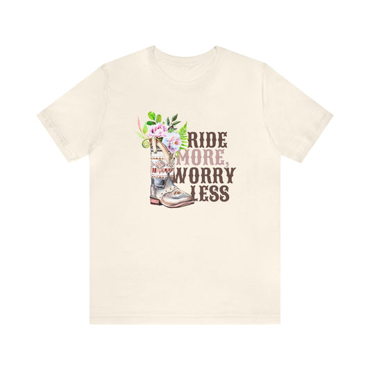 RIDE MORE WORRY LESS - CREAM TEE