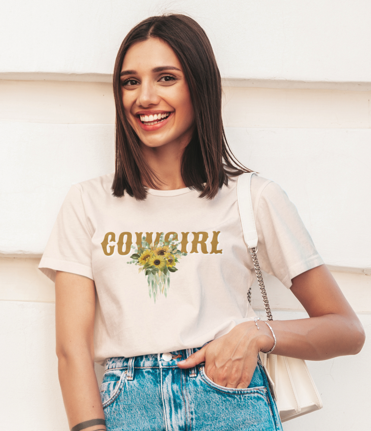 cowgirl and sunflower shirt, western outfit