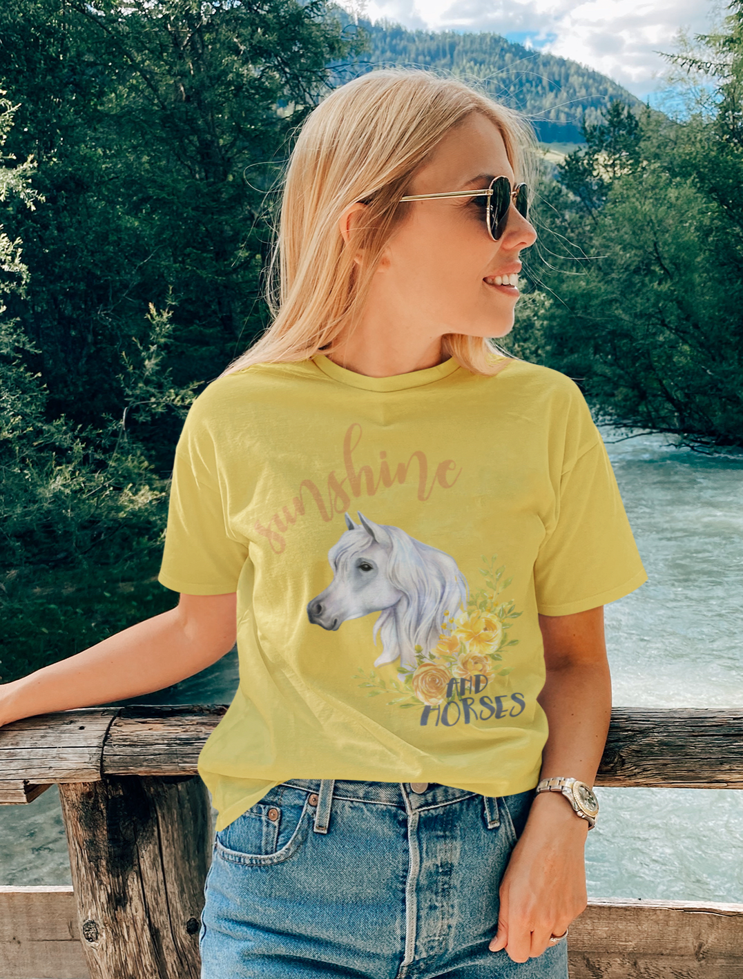 SUNSHINE & HORSES - YELLOW TEE