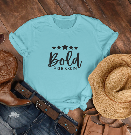 BOLD & BUCKSKIN - TURQUOISE TEE