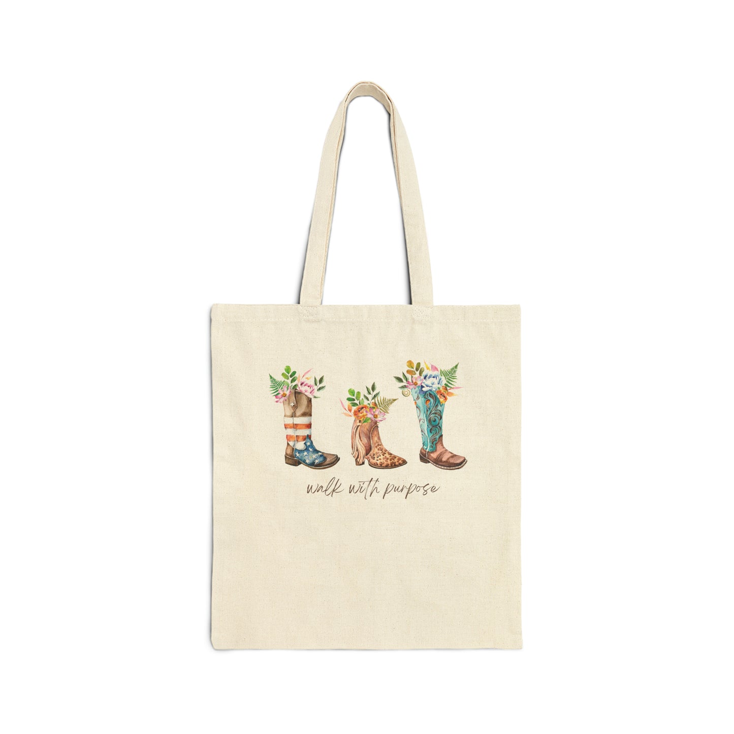 WALK WITH PURPOSE - COTTON TOTE BAG