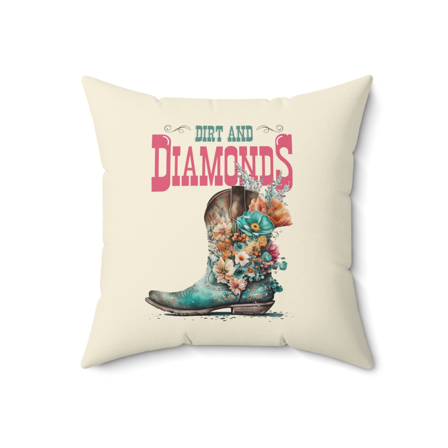 DIRT & DIAMONDS - FAUX SUEDE PILLOW