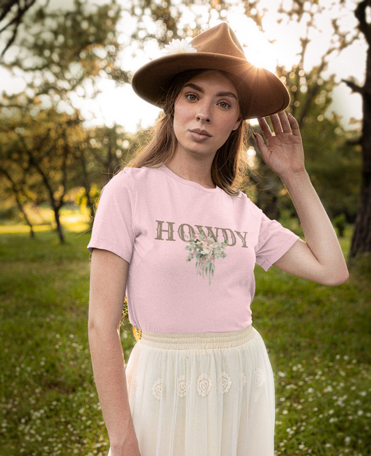 HOWDY - PINK TEE