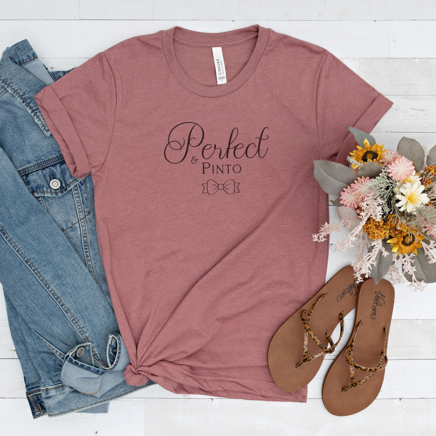 PERFECT & PINTO - HEATHER MAUVE TEE