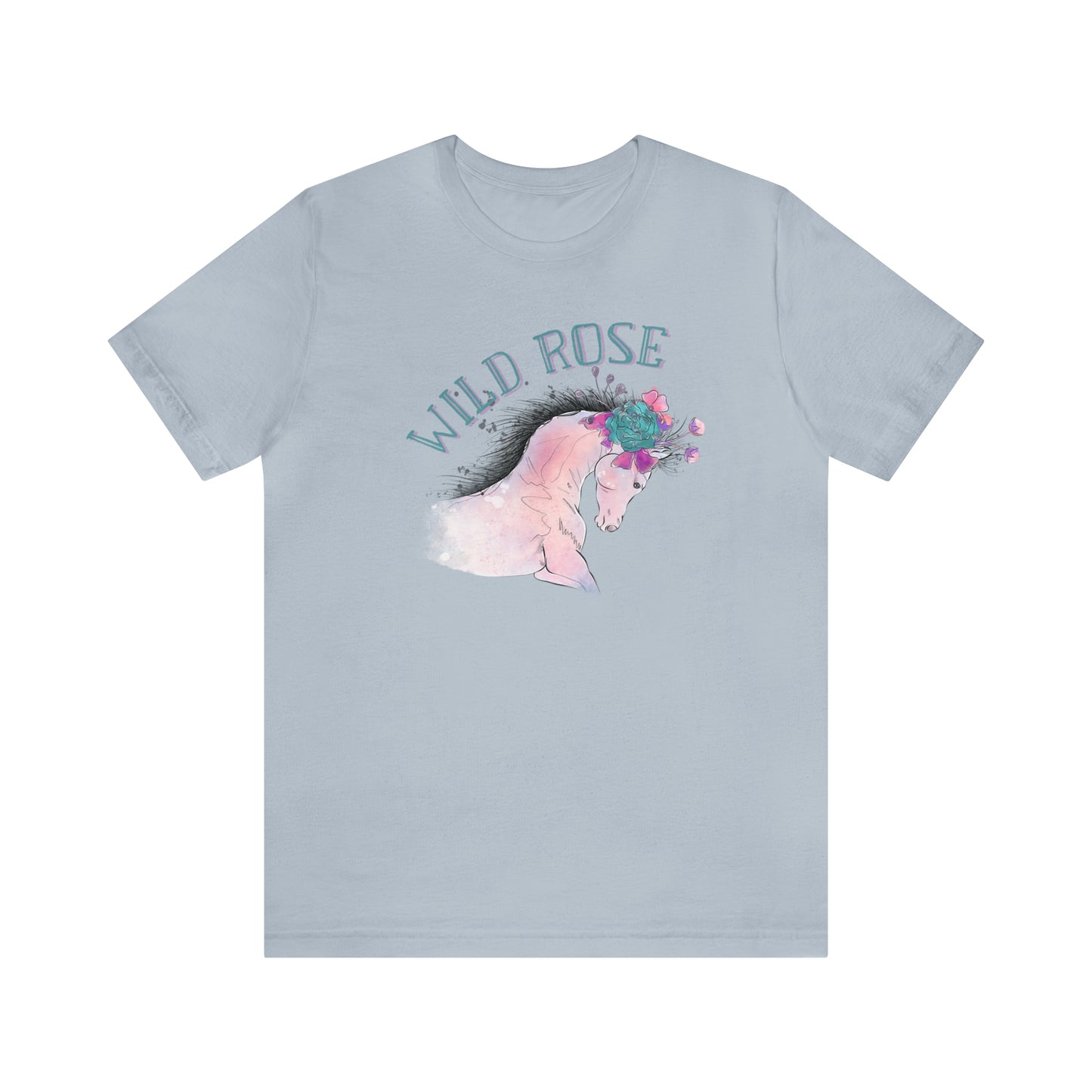 WILD ROSE - LIGHT BLUE TEE