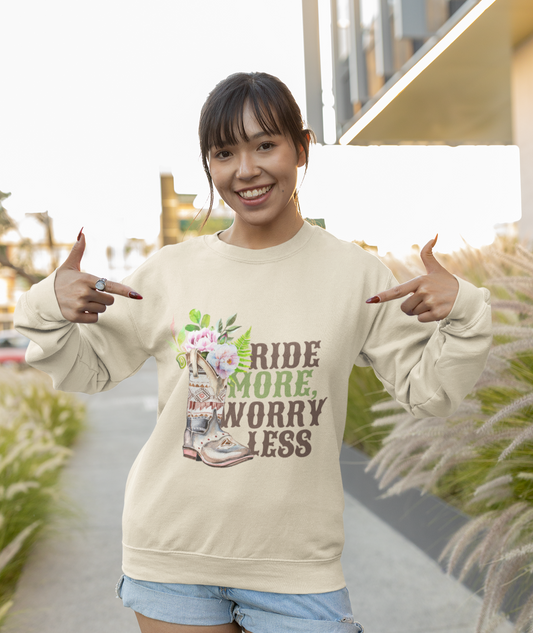 RIDE MORE - SAND SWEATSHIRT